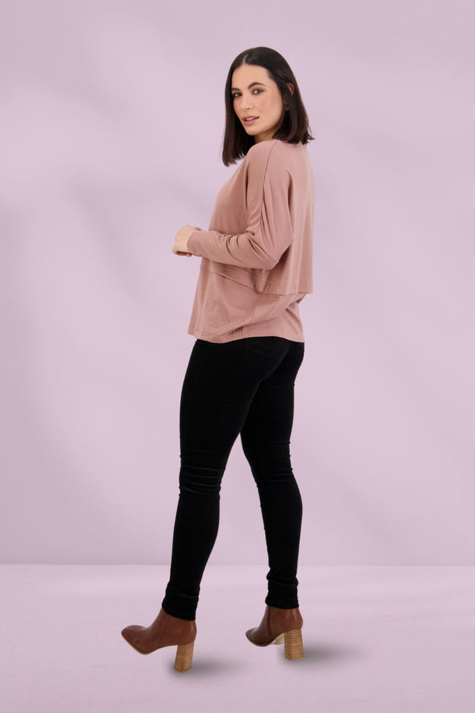 Vassalli Skinny Leg Cord Pull On Pants Black From BoxHill