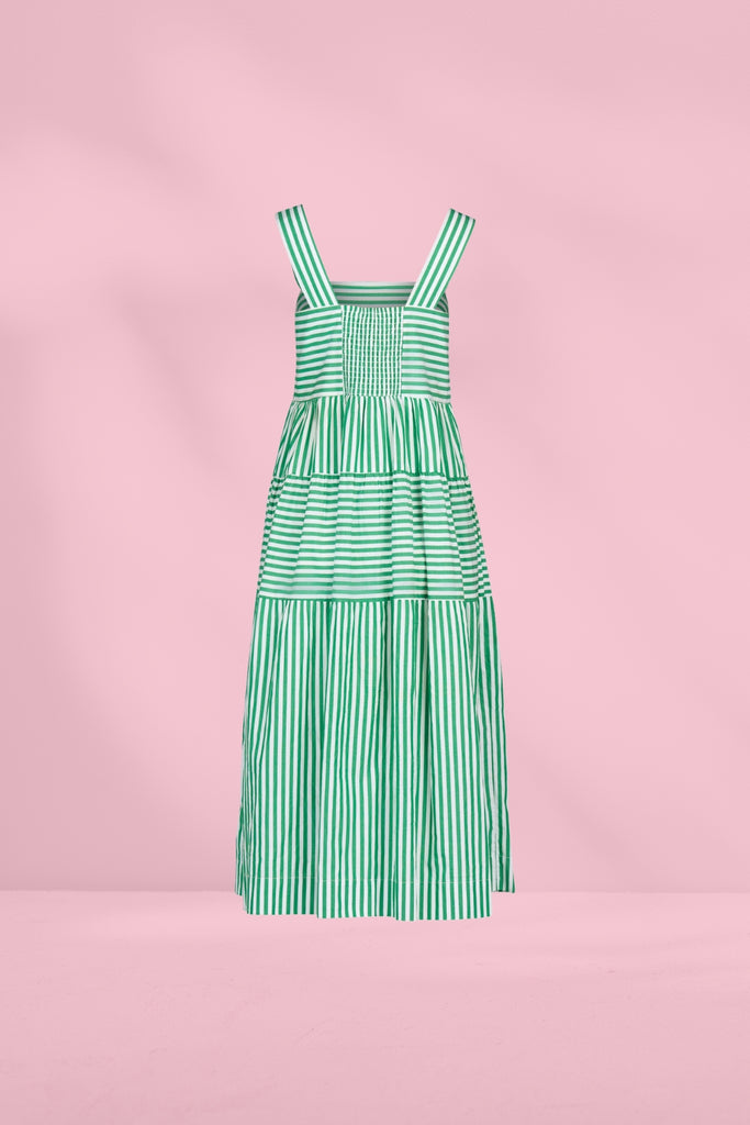 Vassalli Sleeveless Tiered Dress Clover Stripe From BoxHill