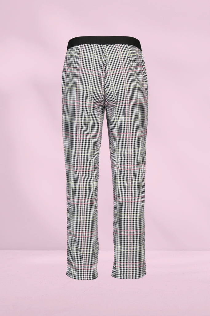 Vassalli Slim Leg 7/8 Zip Pants Multi Check From BoxHill