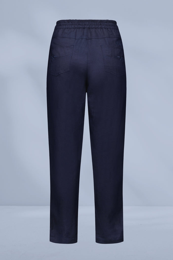 Vassalli Slim Leg Ankle Grazer Full Elastic Waist Pants Ink From BoxHill