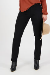 Vassalli Slim Leg Full Length Knit Denim Pull On Pants Black From BoxHill