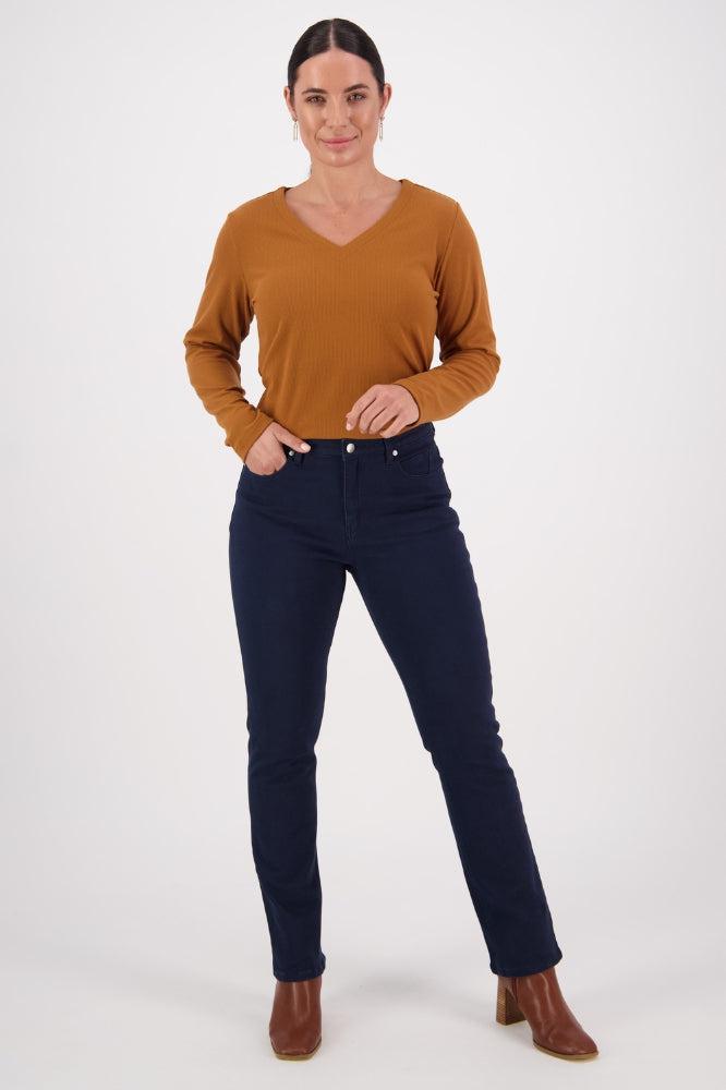Vassalli Slim Leg Knit Jeans Carbon BoxHill