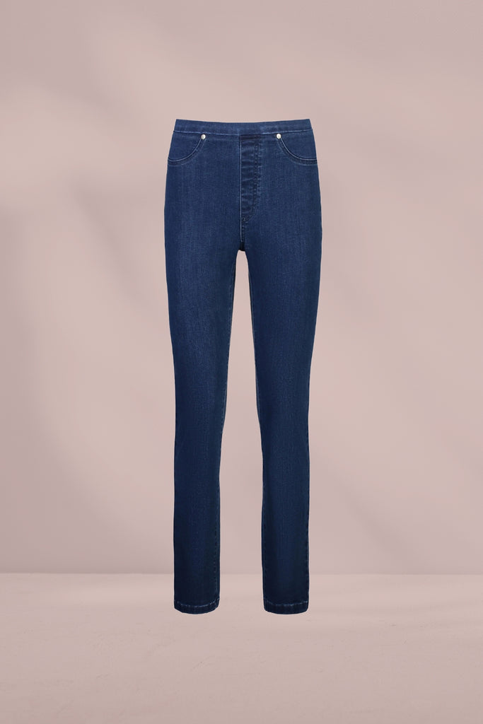 Vassalli Slim leg Pull On Denim Blue From BoxHill