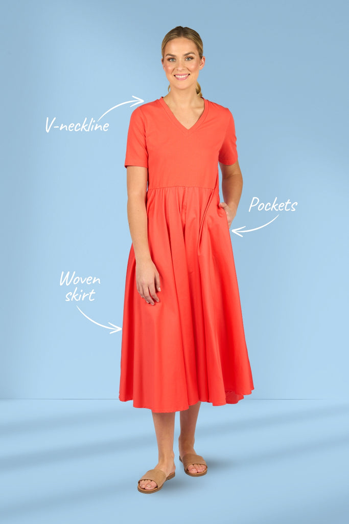 Vassalli T-shirt Dress Aperol From BoxHill