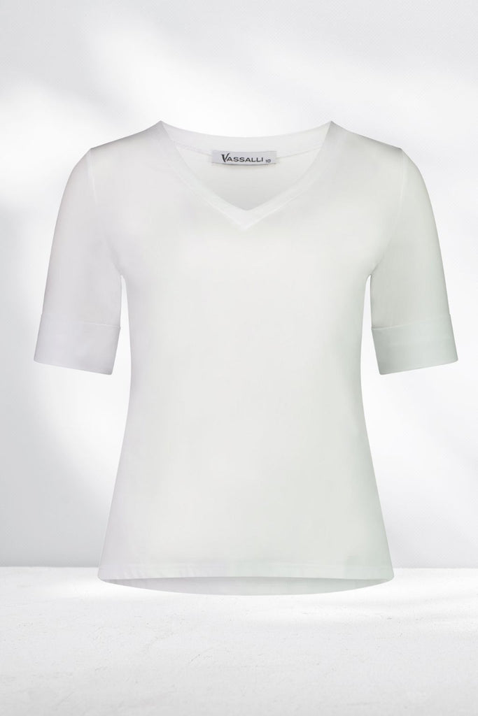 Vassalli V Neck Top White From BoxHill