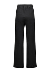 Vassalli Wide Leg Full Length Pants with Side Stripe Panel Black From BoxHill