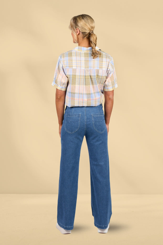 Vassalli Wide Leg Jeans Blue Hue From BoxHill