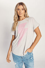 We Are The Others The Relaxed Slub Tee Stone Pink Bolt From BoxHill