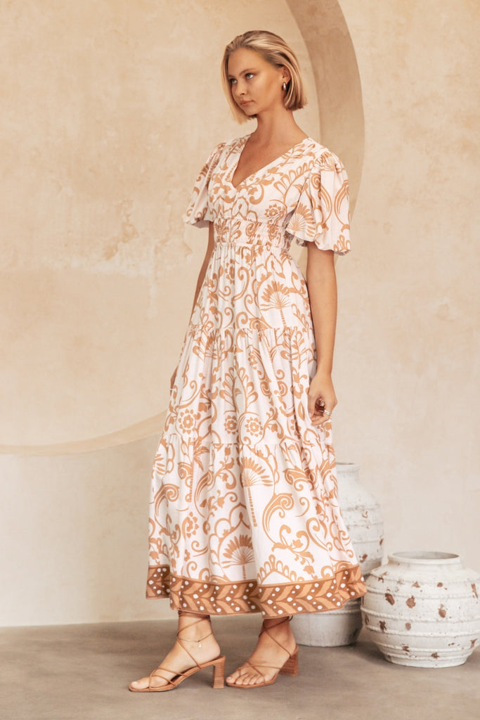 White Closet Kaitlyn Maxi Dress Peach From BoxHill