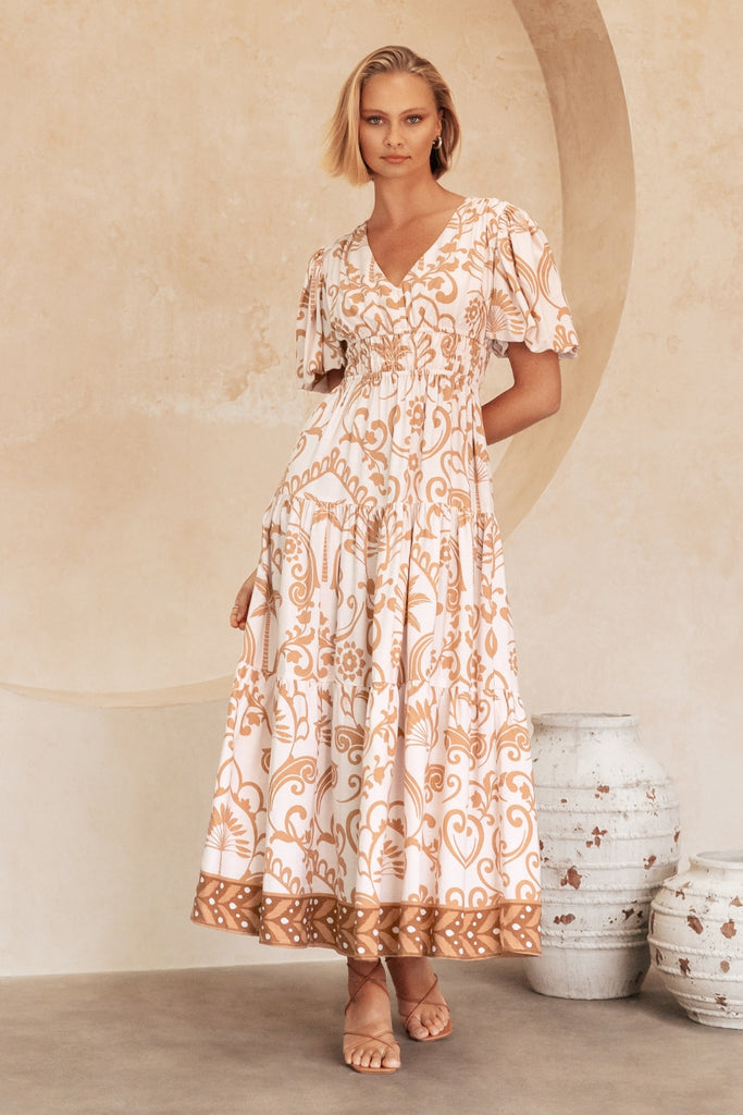 White Closet Kaitlyn Maxi Dress Peach From BoxHill