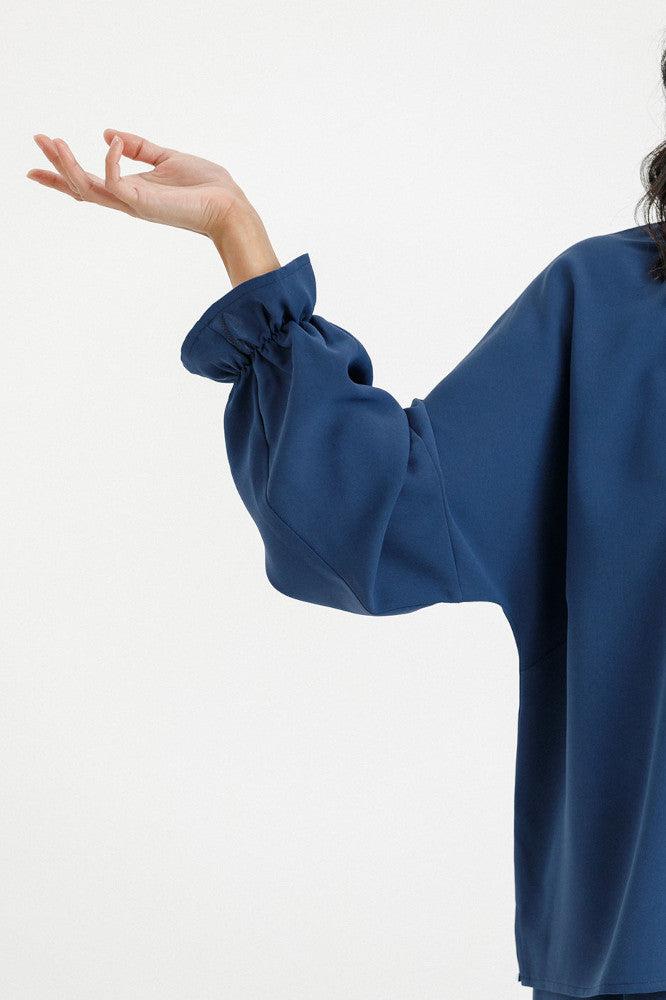 X Label Flynn Top Indigo Blue From BoxHill