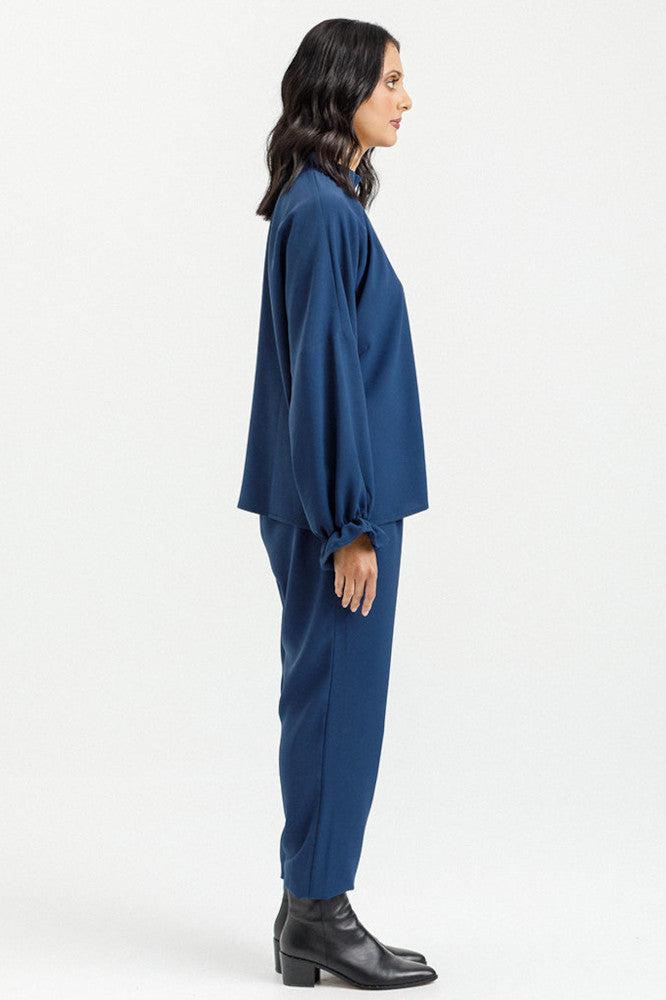 X Label Flynn Top Indigo Blue From BoxHill