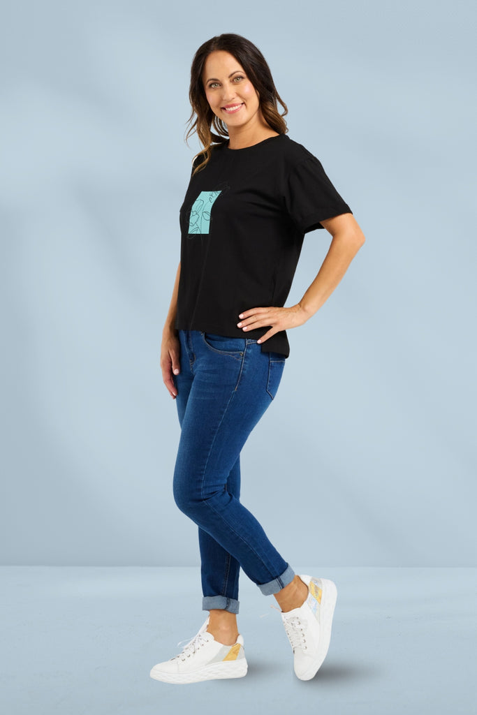 PRE-ORDER Zafina Elena T-Shirt Black From BoxHill