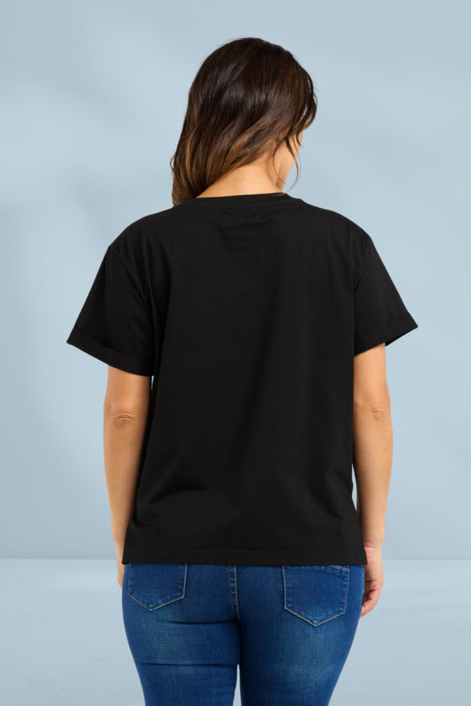 PRE-ORDER Zafina Elena T-Shirt Black From BoxHill
