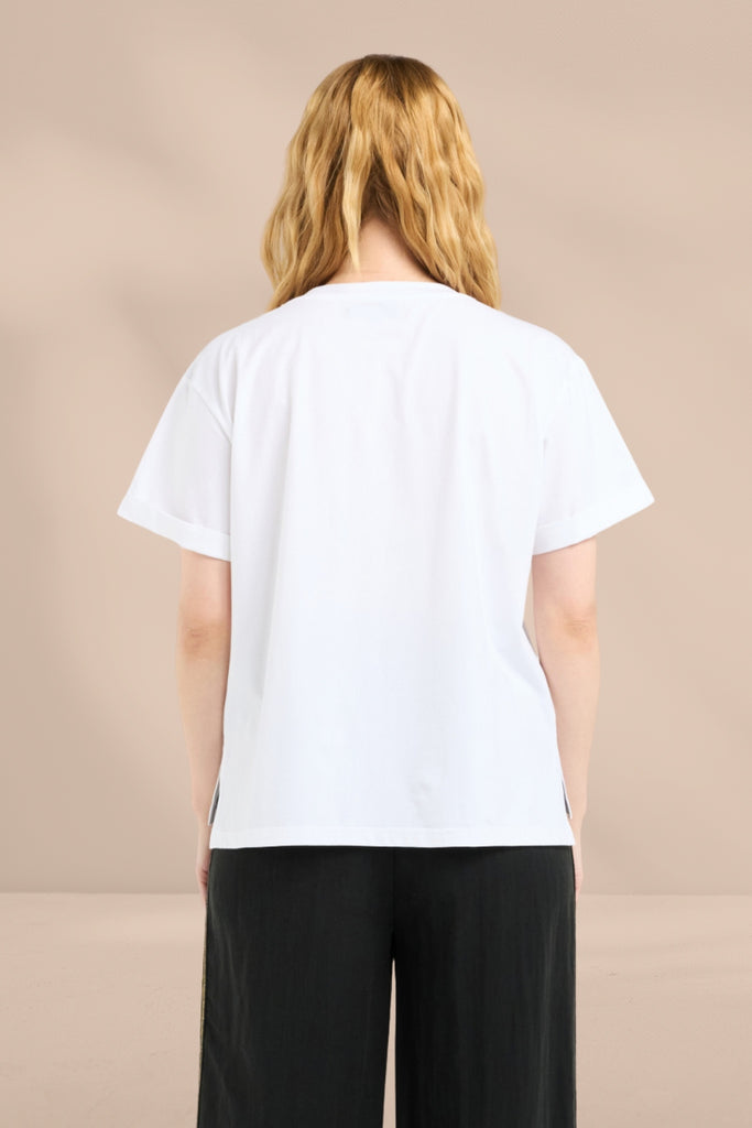PRE-ORDER Zafina Elena T-Shirt White From BoxHill