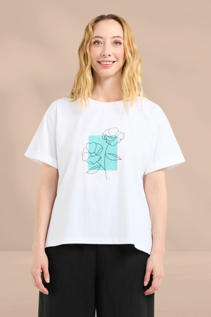 PRE-ORDER Zafina Elena T-Shirt White From BoxHill