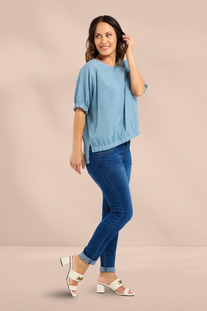 PRE-ORDER Zafina Ella Top Blue From BoxHill