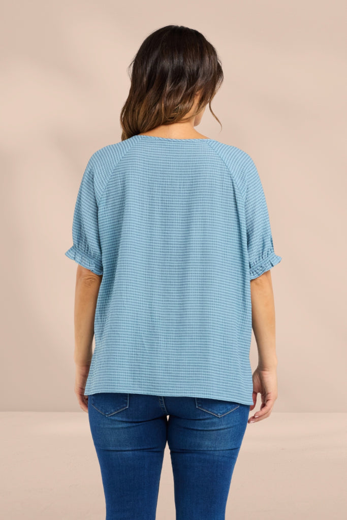 PRE-ORDER Zafina Ella Top Blue From BoxHill