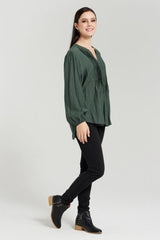 Zafina Giselle Top Dark Green From BoxHill
