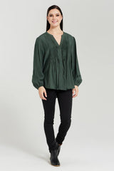 Zafina Giselle Top Dark Green From BoxHill