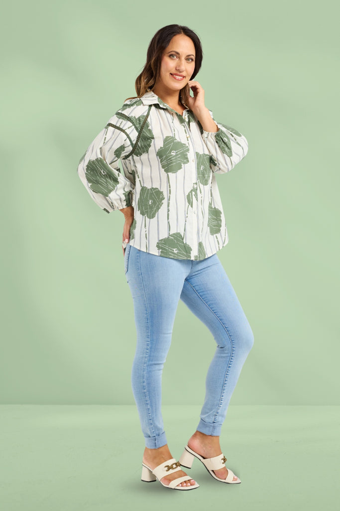 PRE-ORDER Zafina Indie Shirt Bold Flora From BoxHill