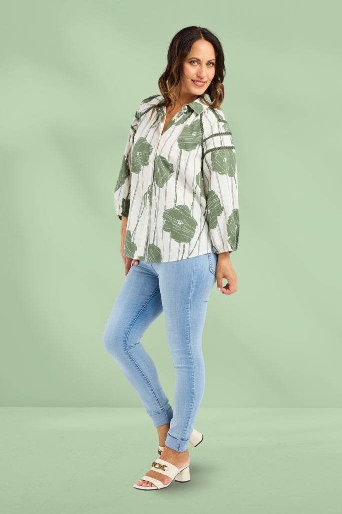 PRE-ORDER Zafina Indie Shirt Bold Flora From BoxHill
