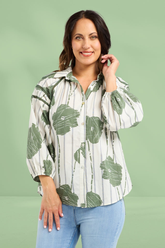 PRE-ORDER Zafina Indie Shirt Bold Flora From BoxHill