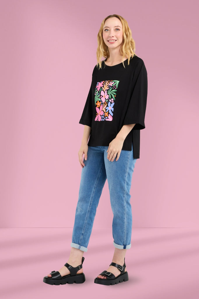 PRE-ORDER Zafina Kate T-shirt Black From BoxHill