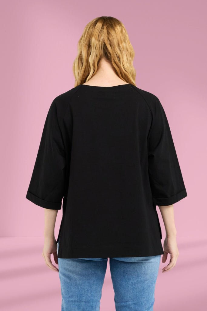 PRE-ORDER Zafina Kate T-shirt Black From BoxHill