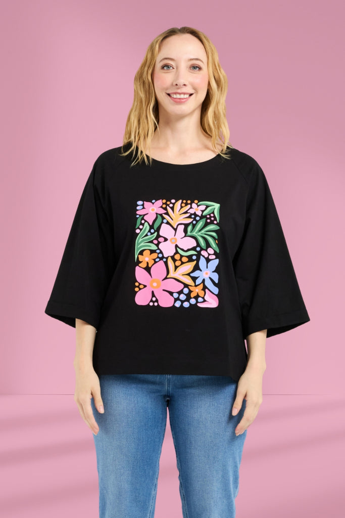 PRE-ORDER Zafina Kate T-shirt Black From BoxHill