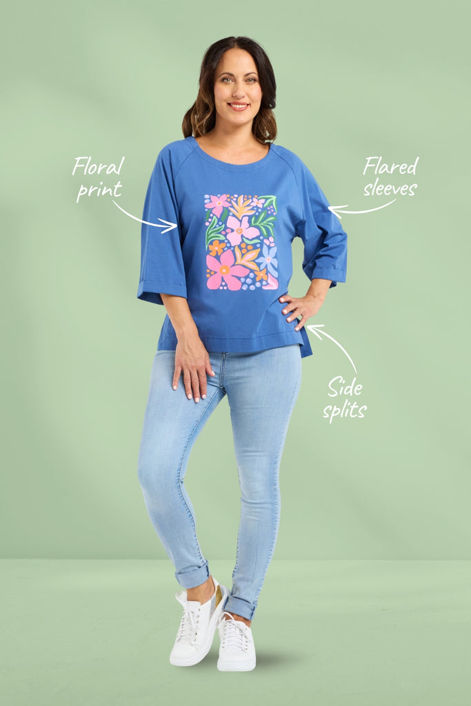 PRE-ORDER Zafina Kate T-shirt Navy From BoxHill