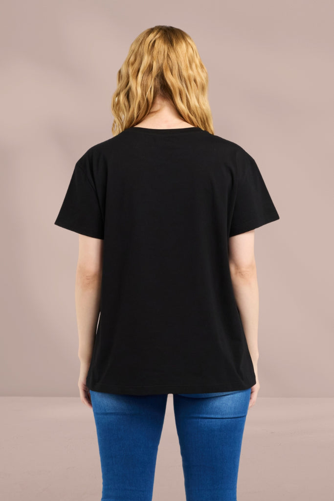 PRE-ORDER Zafina Livia T-shirt Black From BoxHill