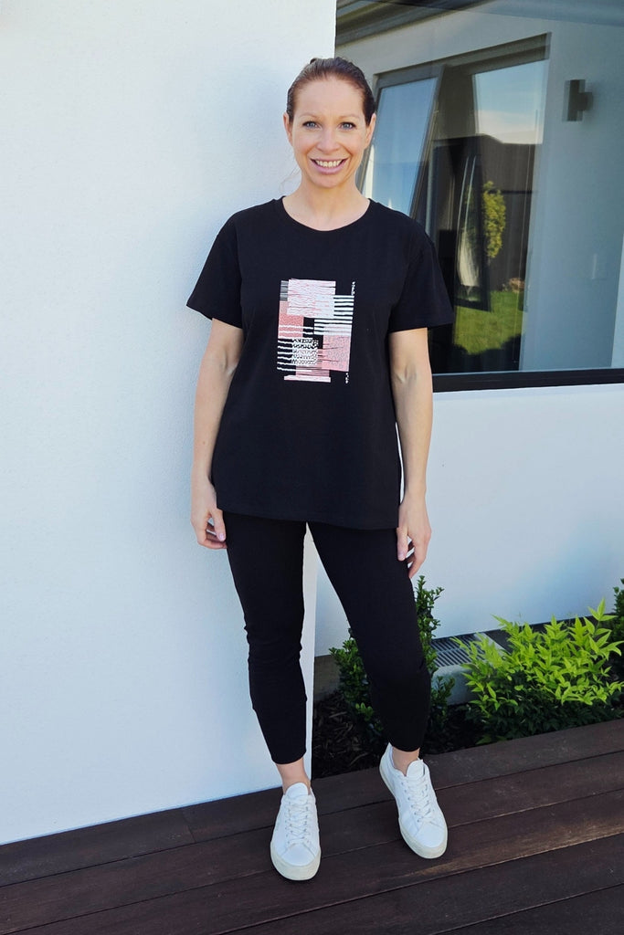 Zafina Livia T-shirt Black From BoxHill