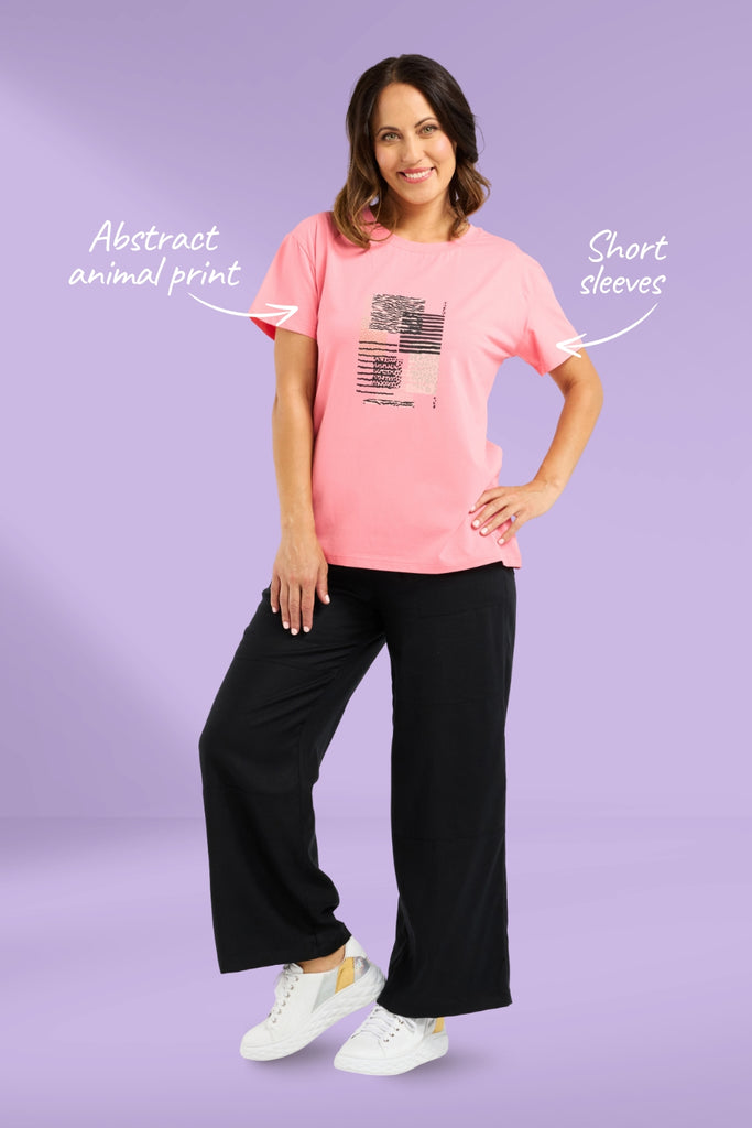 PRE-ORDER Zafina Livia T-shirt Pink From BoxHill