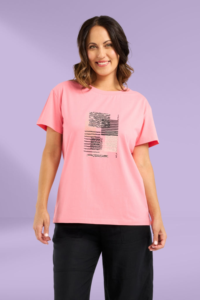 PRE-ORDER Zafina Livia T-shirt Pink From BoxHill
