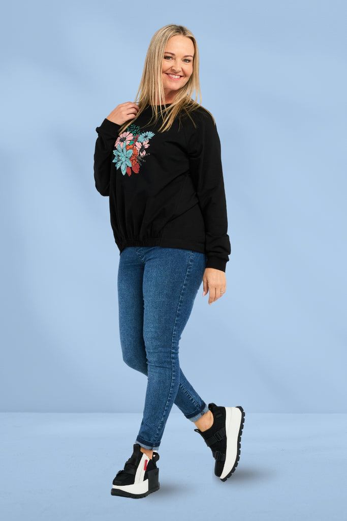 Zafina Marissa Sweat Black From BoxHill