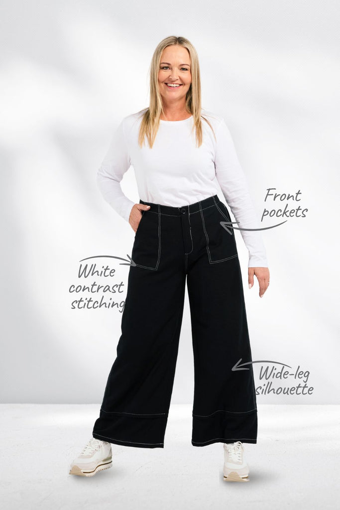 Zafina Ronan Pants Black From BoxHill