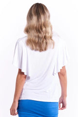 Betty Basics Florence Frill Tee White From BoxHill