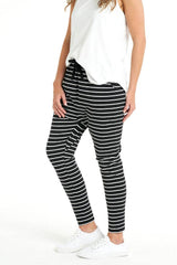 Betty Basics Jade Pants Black White Stripes From BoxHill