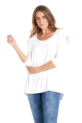 Betty Basics Milan 3/4 Sleeve Top White From BoxHill