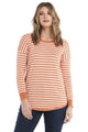 Betty Basics Sophie Knit Jumper Apricot Pink Stripe From BoxHill
