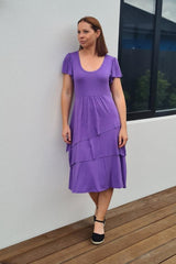 Cordelia St Asymmetrical Ruffle Sleeve Dress Lavender From BoxHill