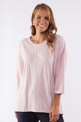 Elm Annie 3/4 Sleeve Tee Pink Lady From BoxHill