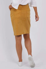 Elm Belle Denim Skirt Mustard From BoxHill