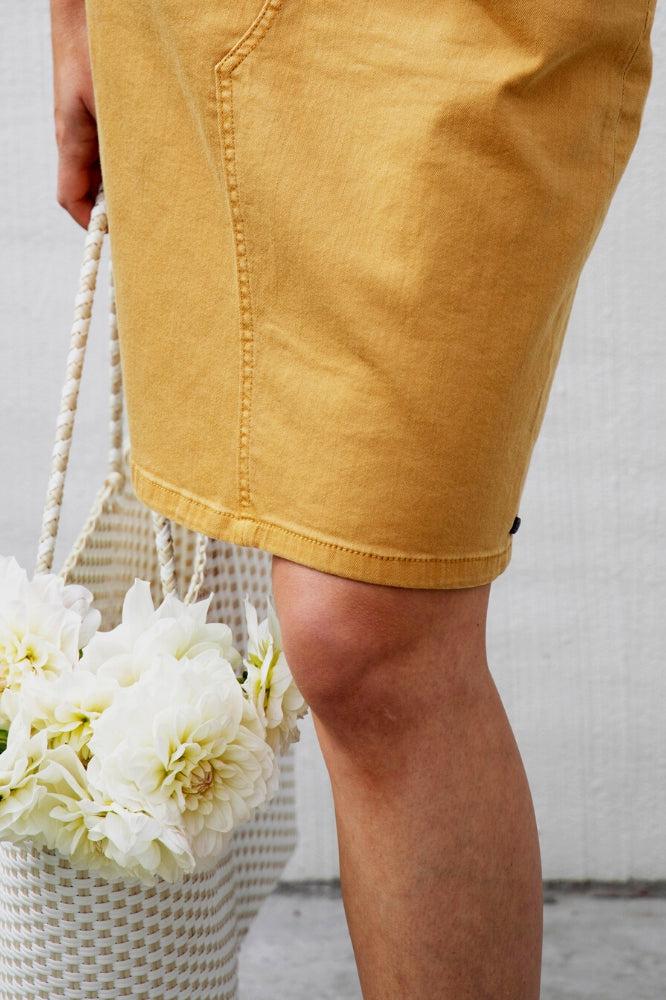 Belle Denim Skirt  Mustard  Size 22  Finki Handmade
