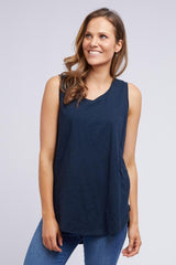 Elm Scoop Tank Navy From BoxHill