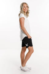 Home-Lee Apartment Shorts Black White X From BoxHill