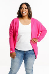 Home-Lee Batwing Cardi Raspberry Pink From BoxHill