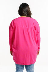 Home-Lee Batwing Cardi Raspberry Pink From BoxHill