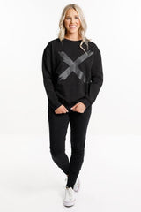 Home-Lee Classic Crew Black with Black X From BoxHill